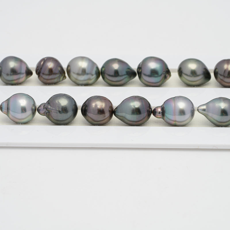 32pcs Multicolor 10mm - SBQ AAA/AA Quality Tahitian Pearl Necklace NL1411 OR7