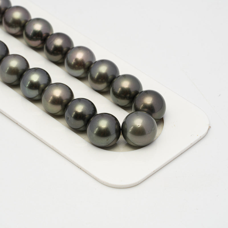 33pcs Mix 11-12mm - RSR AA/AAA Quality Tahitian Pearl Necklace NL1443 OR4