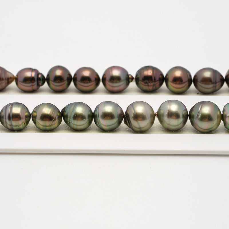 41pcs "High Luster" Multicolor 8-11mm - CL/SB AAA/AA Quality Tahitian Pearl Necklace NL1493 THMIX1