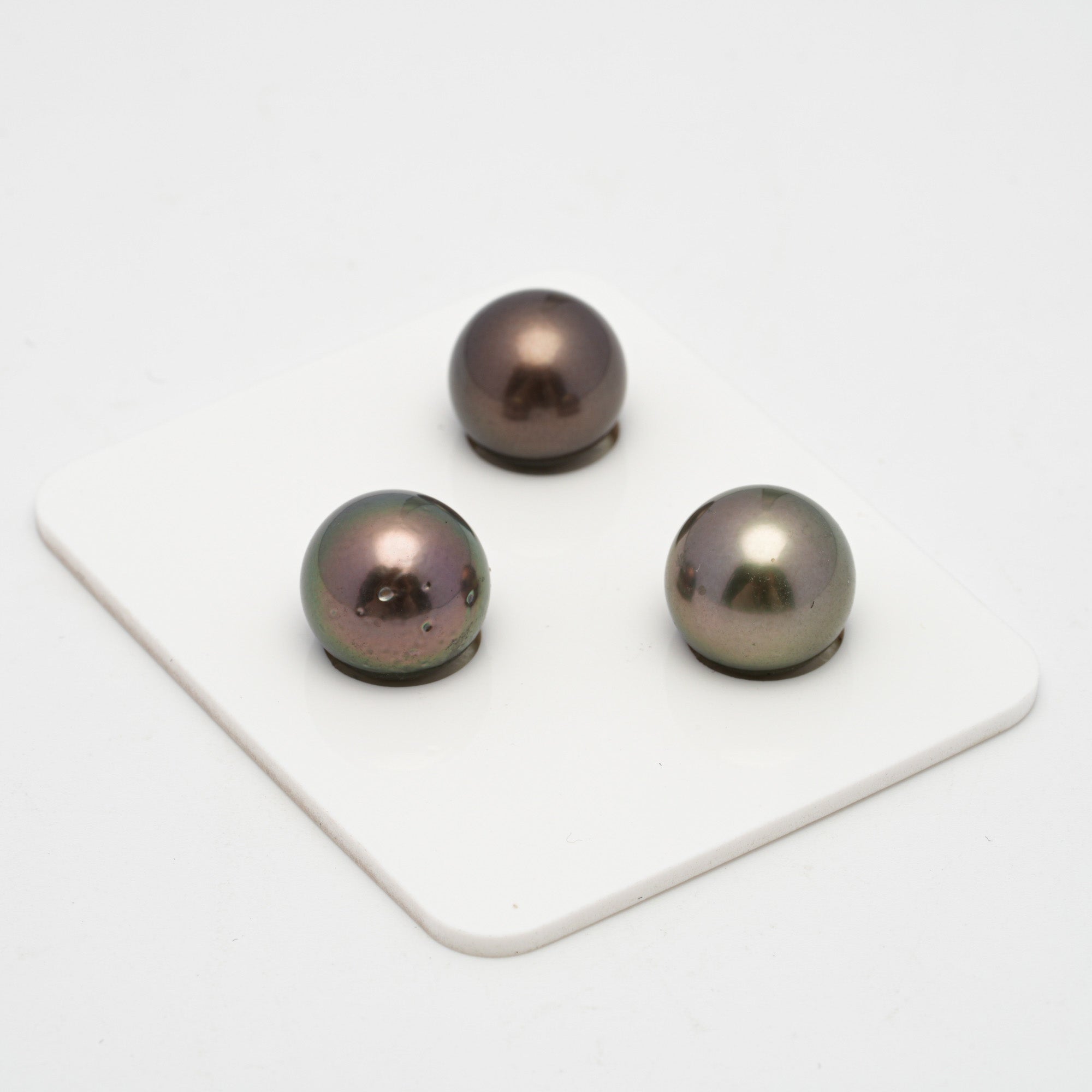 3pcs Multicolor 11.1-11.9mm - RSR AAA/AA Quality Tahitian Pearl Trio Set ER1255 TH2