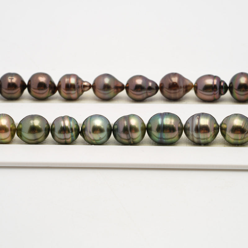 41pcs "High Luster" Multicolor 8-11mm - CL/SB AAA/AA Quality Tahitian Pearl Necklace NL1493 THMIX1