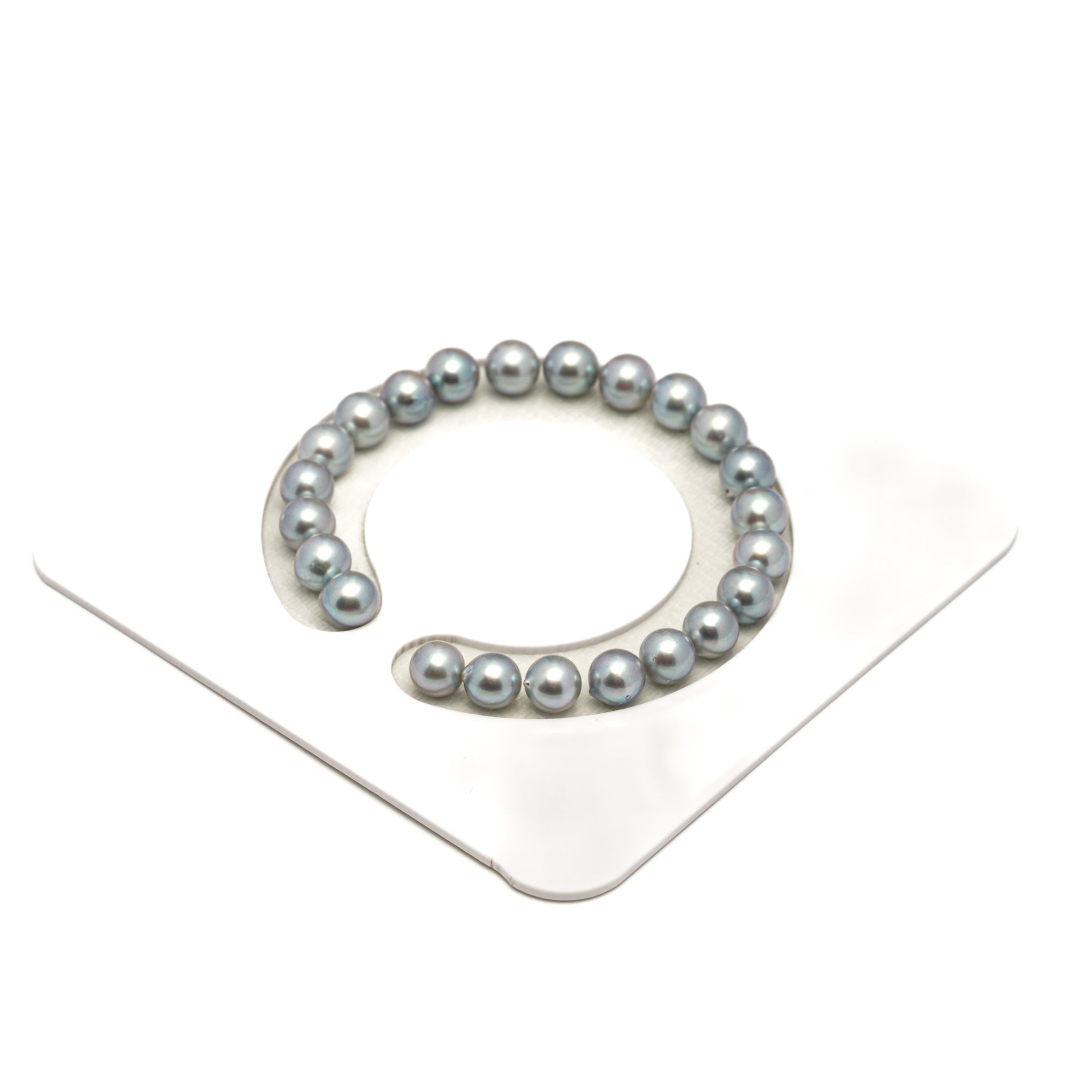 23pcs Akoya Pearl "High Luster" Silver 7.4-7.9mm - SR AA Quality Bracelet AKBR2406 CMA1