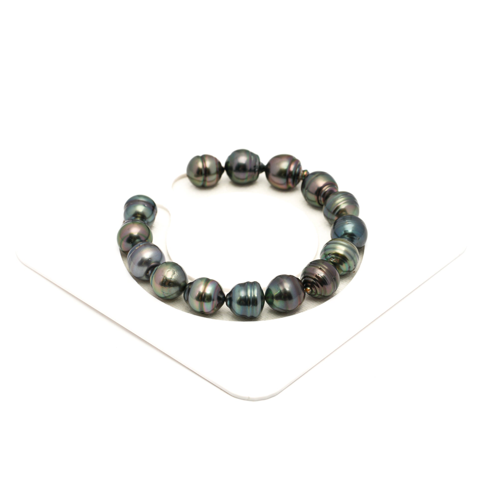 15pcs Dark 10-11mm - CL AAA/AA Quality Tahitian Pearl Bracelet BR2455 LP1