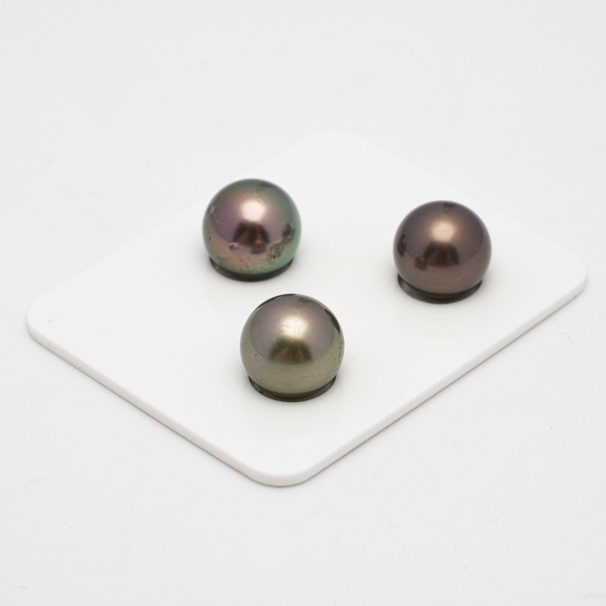 3pcs Multicolor 11.1-11.9mm - RSR AAA/AA Quality Tahitian Pearl Trio Set ER1255 TH2