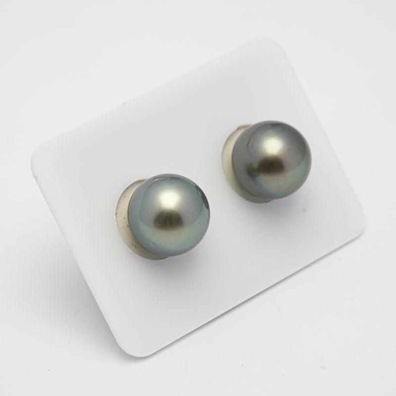 2pcs Light 12.1-12.2mm - OV AAA Quality Tahitian Pearl Pair ER1495