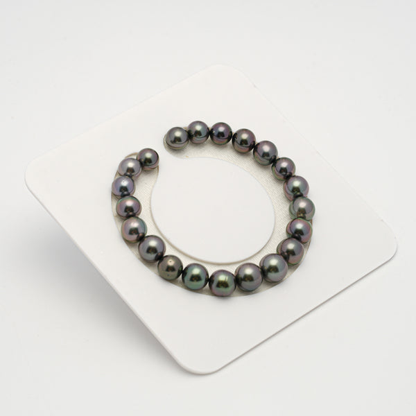 21pcs "High Luster" Green Cherry 8-10mm - RSR AAA/TOP Quality Tahitian Pearl Bracelet BR2174 OR6