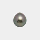 1pcs Green Cherry 10.4mm - DROP TOP Quality Tahitian Pearl Single LP2034 OR7