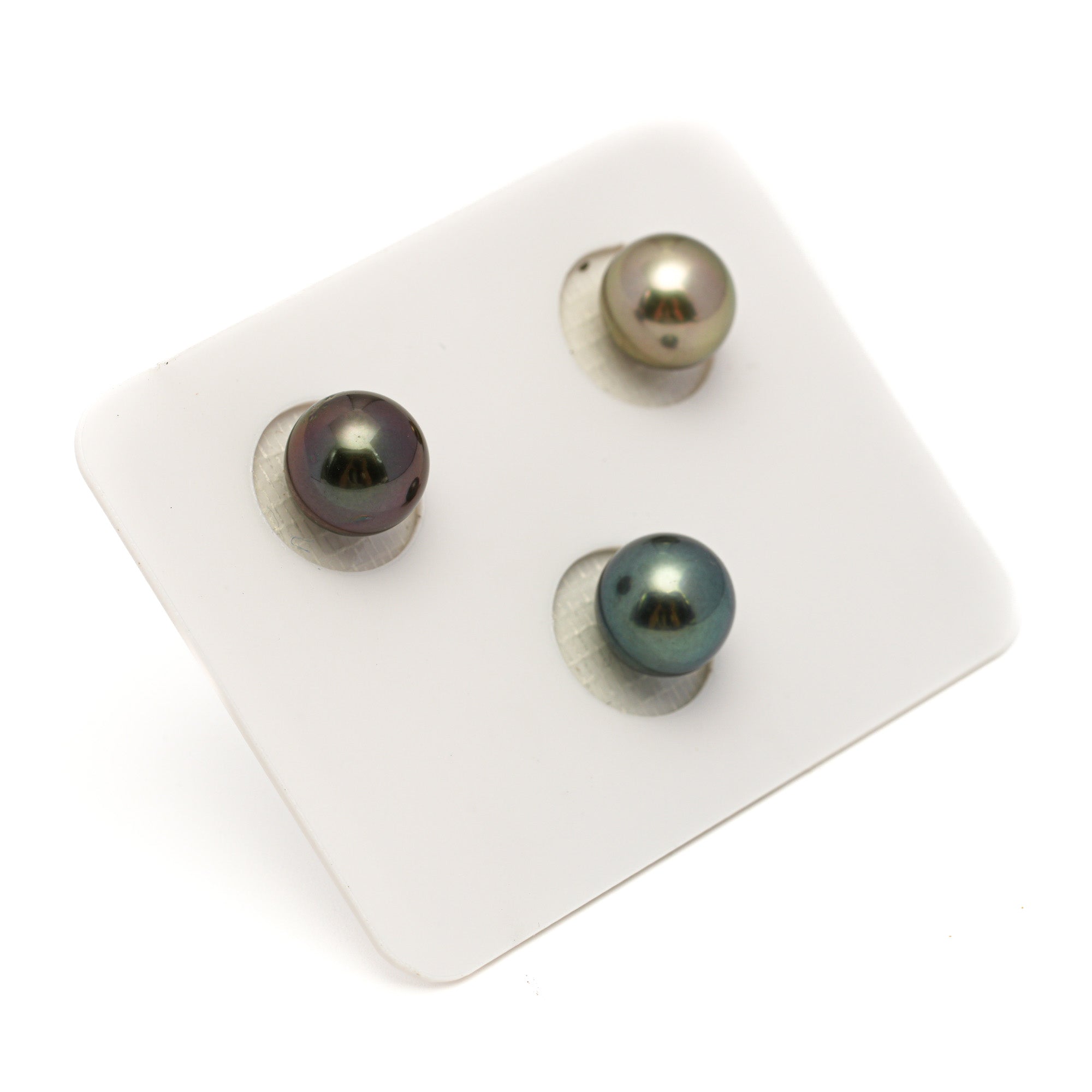 3pcs Multicolor 9.5mm - RSR AAA Quality Tahitian Pearl Trio Set ER1846 OR13
