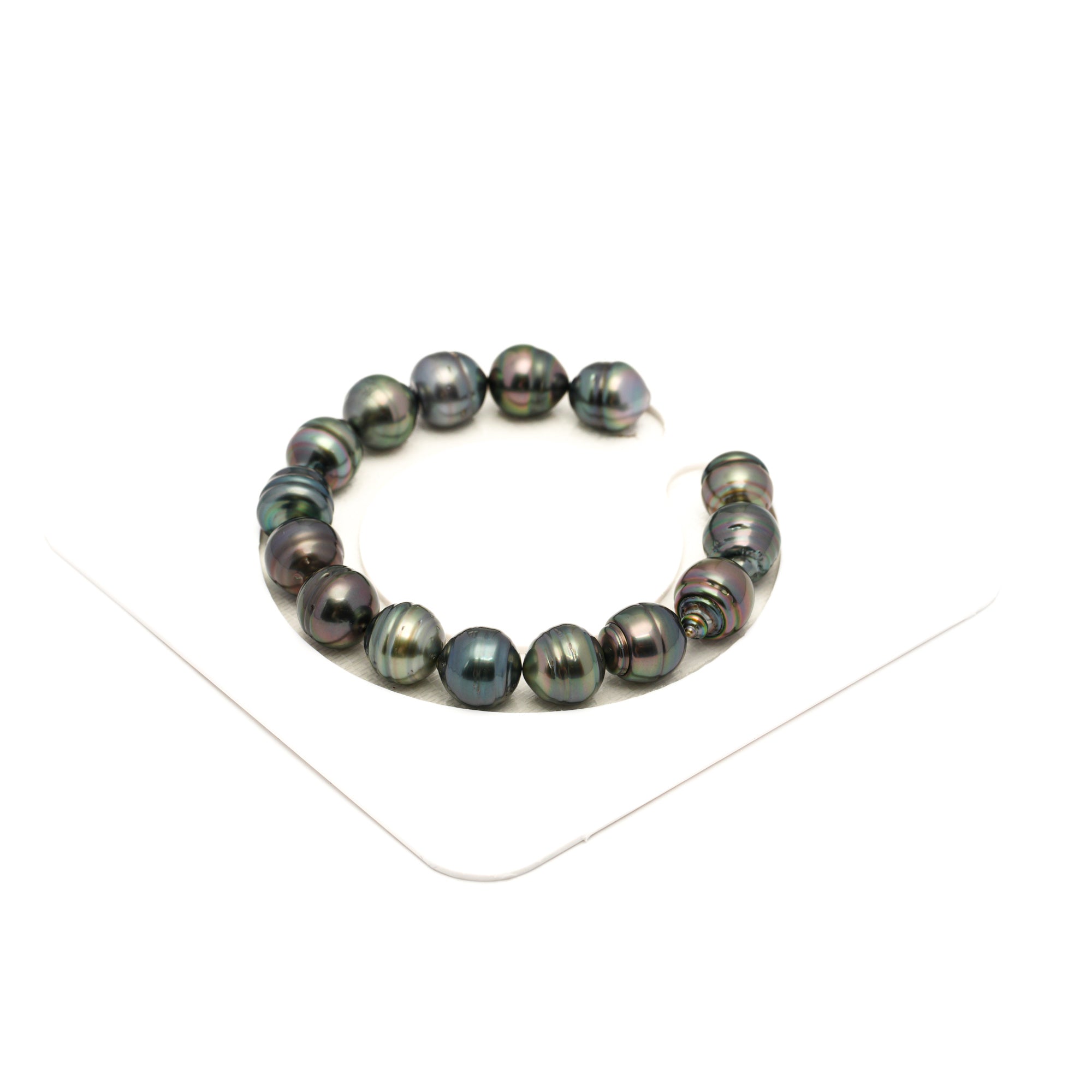 15pcs Dark 10-11mm - CL AAA/AA Quality Tahitian Pearl Bracelet BR2455 LP1