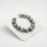 13pcs Gray 12-13mm - SB AAA Quality Tahitian Pearl Bracelet BR2143 THMIX2.6