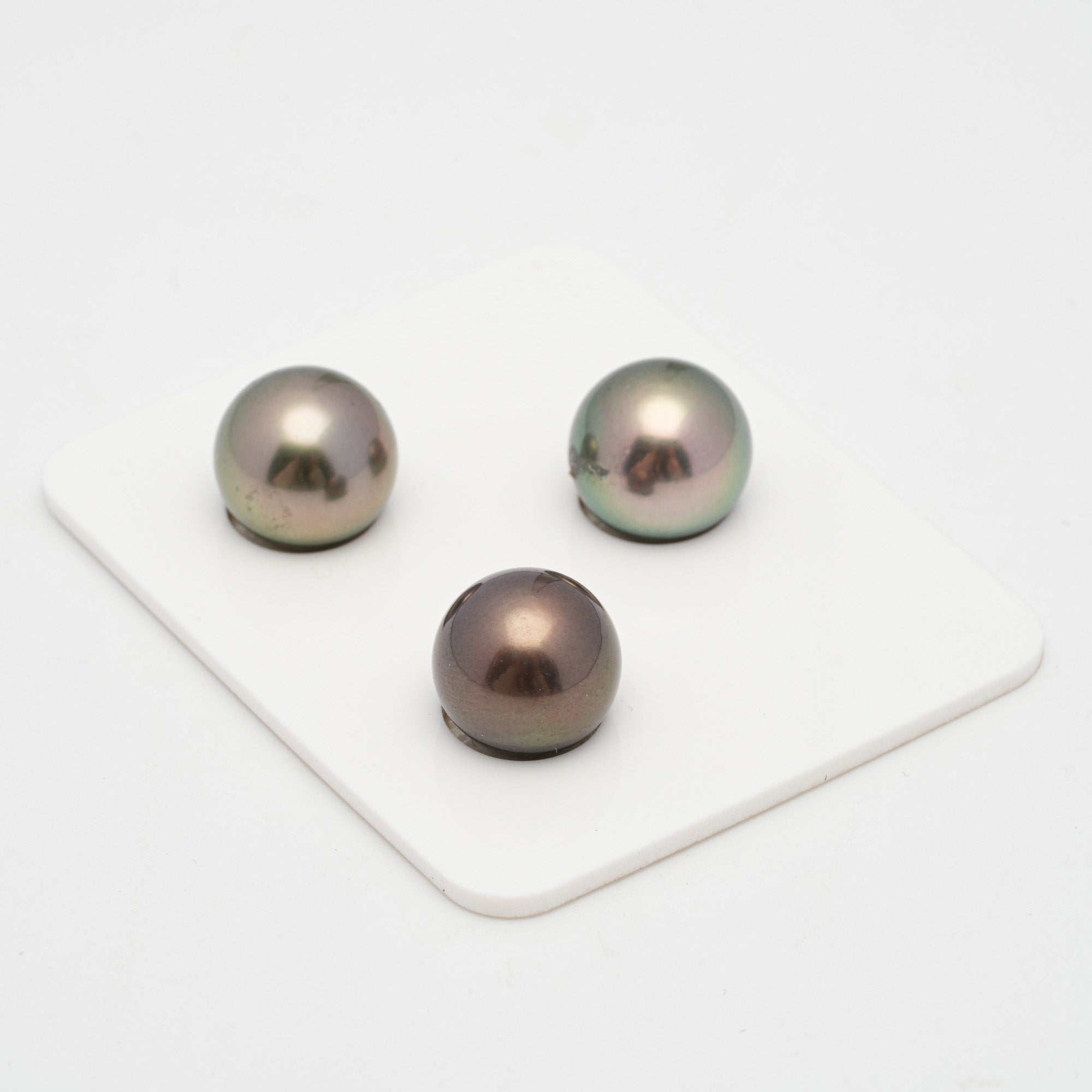 3pcs Multicolor 11.1-11.9mm - RSR AAA/AA Quality Tahitian Pearl Trio Set ER1255 TH2