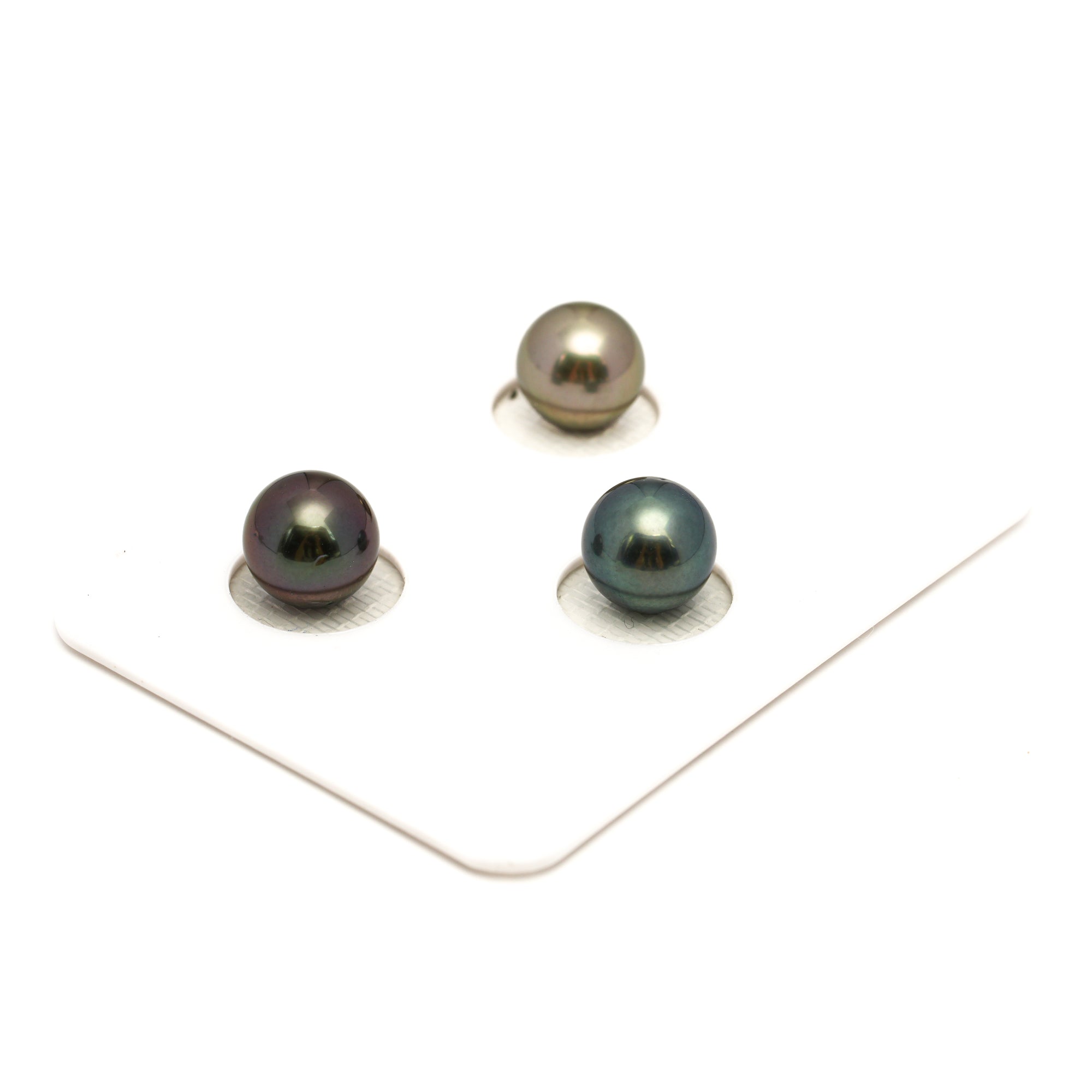 3pcs Multicolor 9.5mm - RSR AAA Quality Tahitian Pearl Trio Set ER1846 OR13