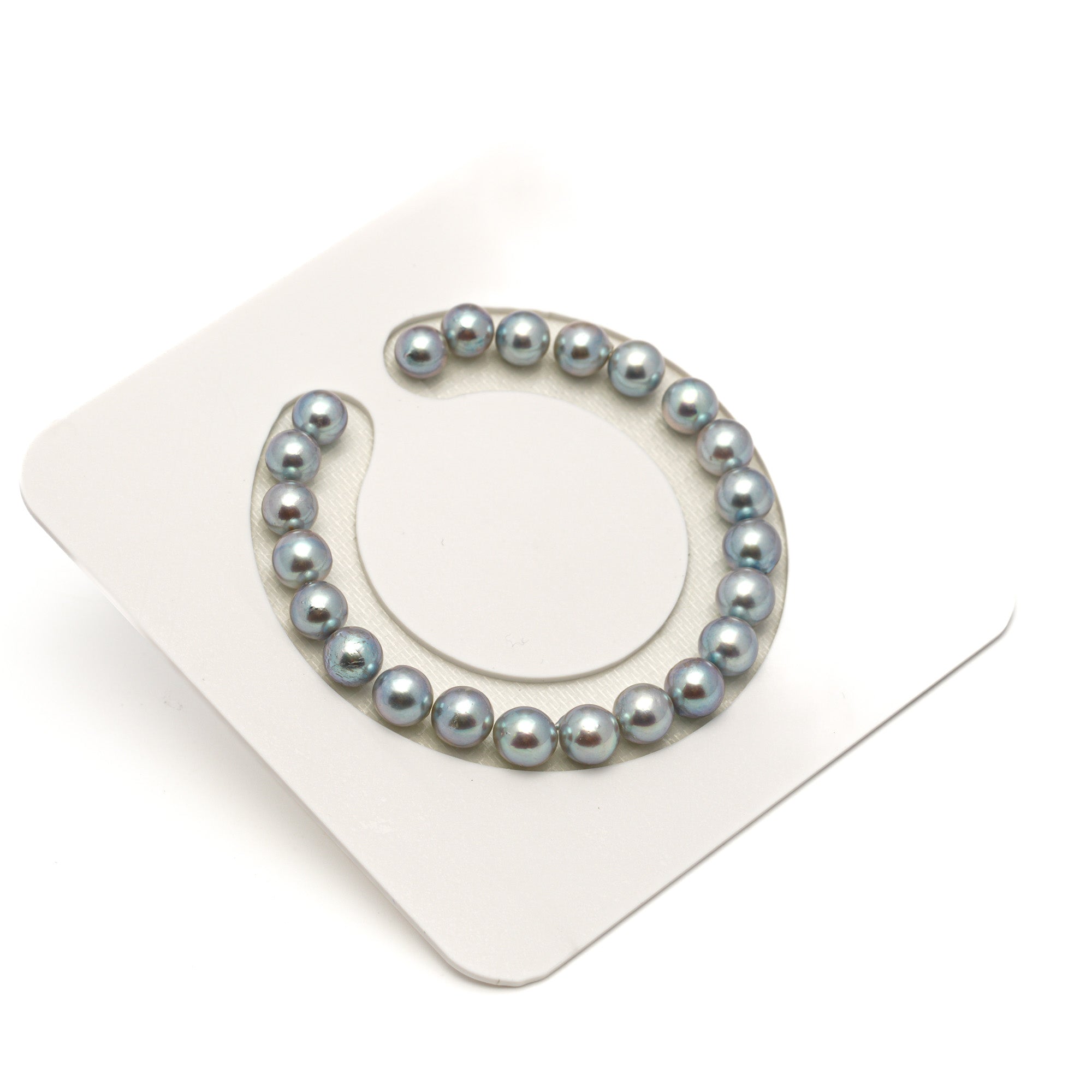 23pcs Akoya Pearl "High Luster" Silver Blue 7.2-7.9mm - SR/NR AA/AAA Quality Bracelet AKBR2407 CMA1