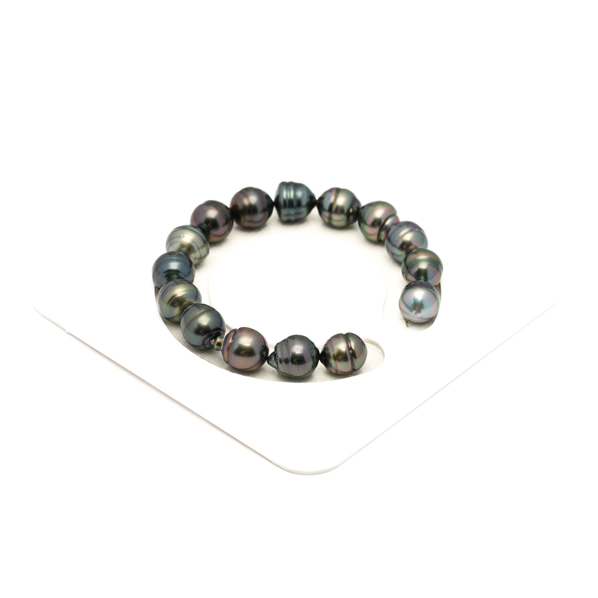 15pcs Dark 10-11mm - CL AAA/AA Quality Tahitian Pearl Bracelet BR2455 LP1