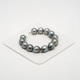 13pcs Gray 12-13mm - SB AAA Quality Tahitian Pearl Bracelet BR2143 THMIX2.6