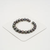 21pcs "High Luster" Green Cherry 8-10mm - RSR AAA/TOP Quality Tahitian Pearl Bracelet BR2174 OR6