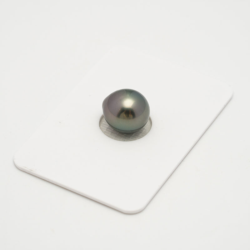 1pcs Green Cherry 10.4mm - DROP TOP Quality Tahitian Pearl Single LP2034 OR7