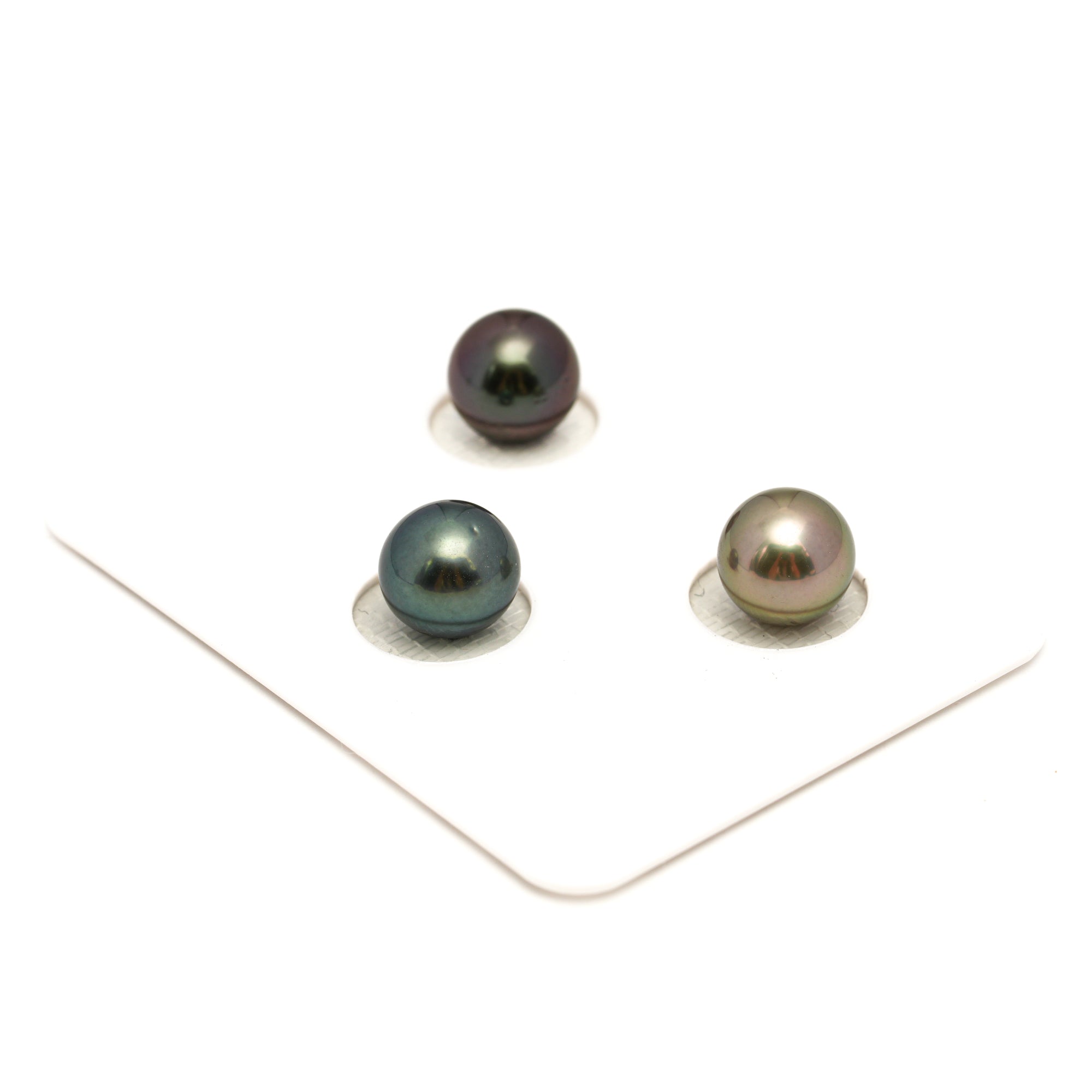 3pcs Multicolor 9.5mm - RSR AAA Quality Tahitian Pearl Trio Set ER1846 OR13