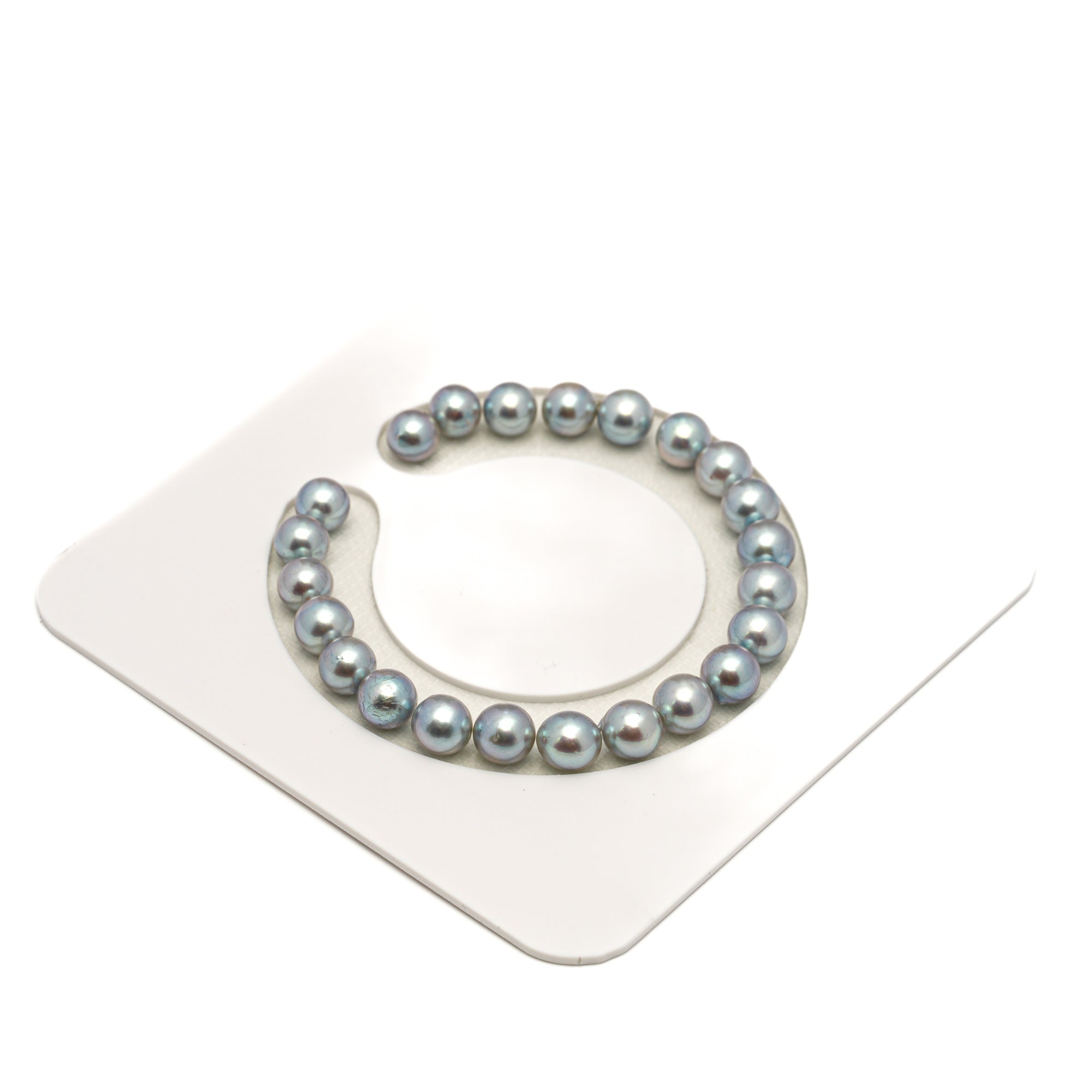 23pcs Akoya Pearl "High Luster" Silver Blue 7.2-7.9mm - SR/NR AA/AAA Quality Bracelet AKBR2407 CMA1