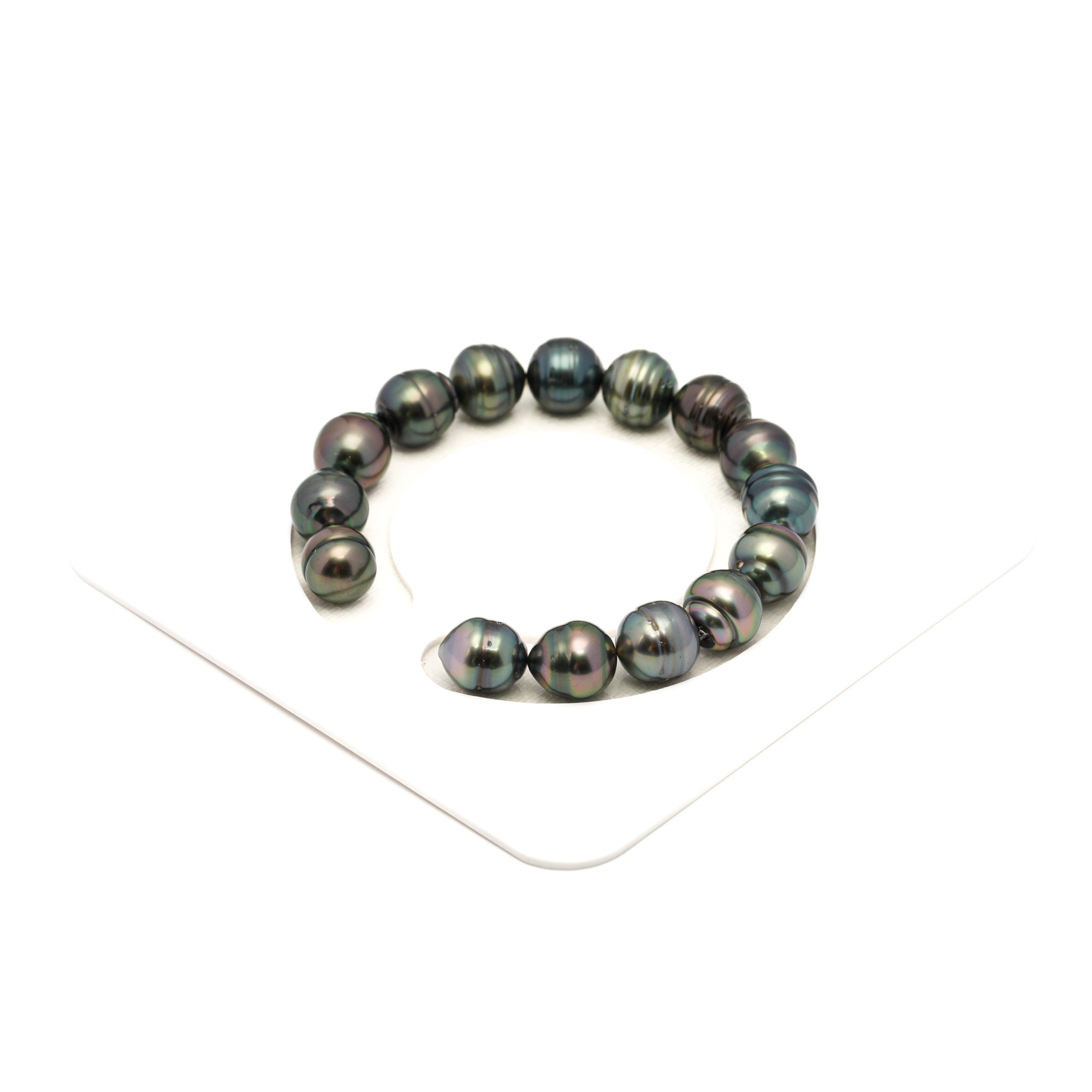 15pcs Dark 10-11mm - CL AAA/AA Quality Tahitian Pearl Bracelet BR2455 LP1