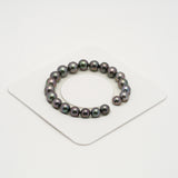 21pcs "High Luster" Green Cherry 8-10mm - RSR AAA/TOP Quality Tahitian Pearl Bracelet BR2174 OR6