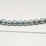 44pcs "High Luster" Sky Blue 8-11mm - SB AAA/AA Quality Tahitian Pearl Necklace NL1605 HL3