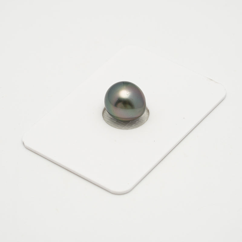 1pcs Green Cherry 10.4mm - DROP TOP Quality Tahitian Pearl Single LP2034 OR7