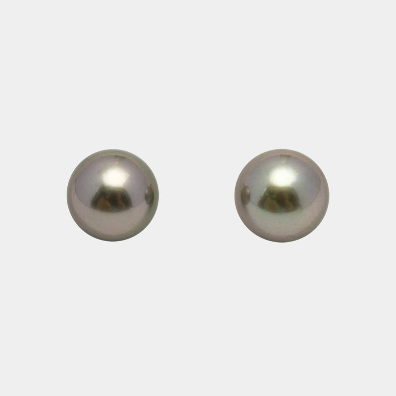 2pcs Olive Green 10.5-10.6mm - SR AAA Quality Tahitian Pearl Pair ER1576 OR10