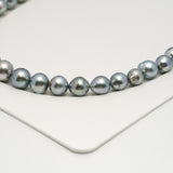 44pcs "High Luster" Sky Blue 8-11mm - SB AAA/AA Quality Tahitian Pearl Necklace NL1605 HL3