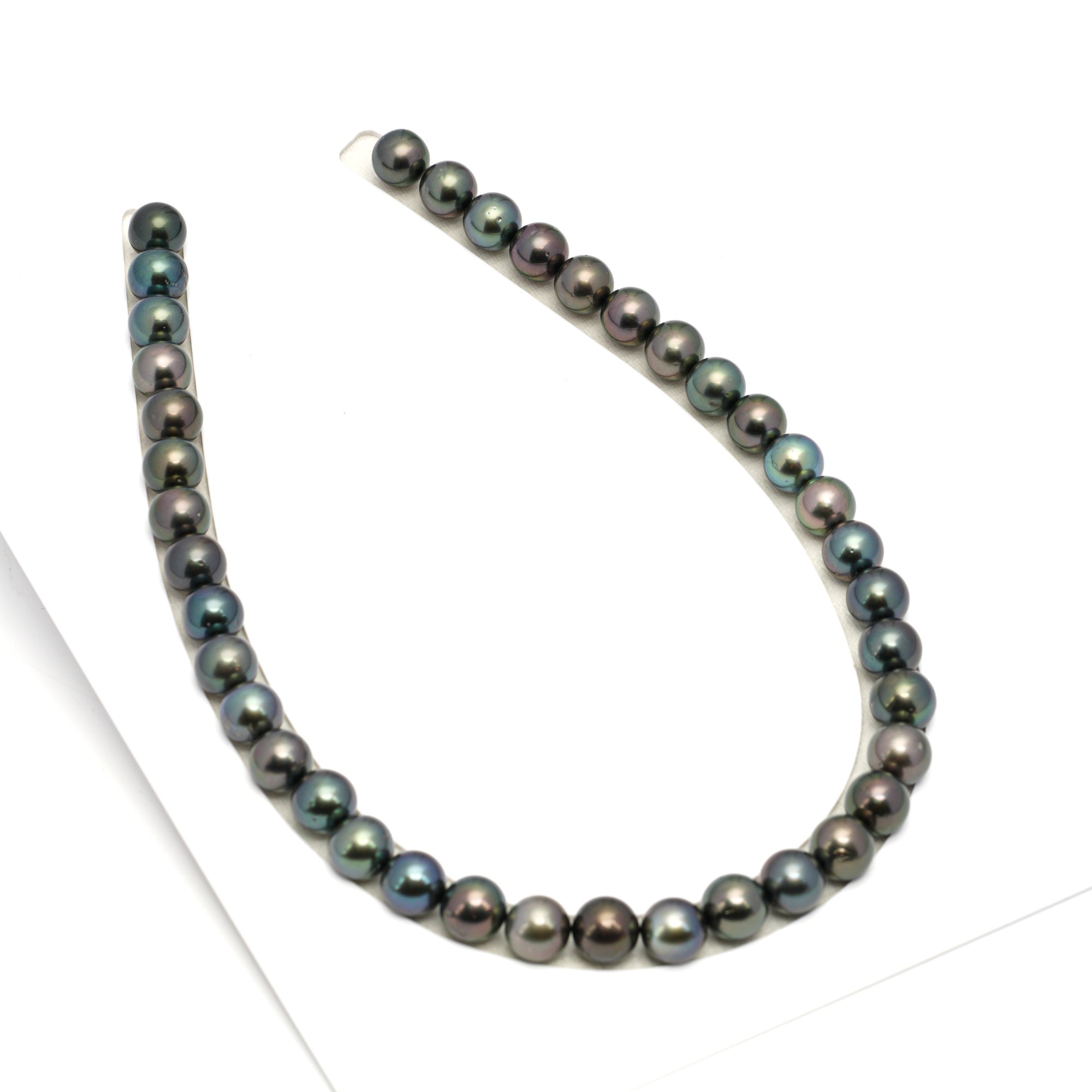 39pcs Dark Mix 11mm - RSR AAA/AA Quality Tahitian Pearl Necklace NL1652