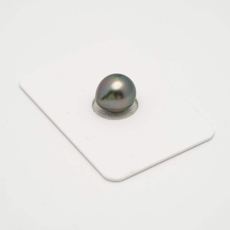 1pcs Green Cherry 10.4mm - DROP TOP Quality Tahitian Pearl Single LP2034 OR7