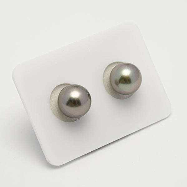 2pcs Olive Green 10.5-10.6mm - SR AAA Quality Tahitian Pearl Pair ER1576 OR10