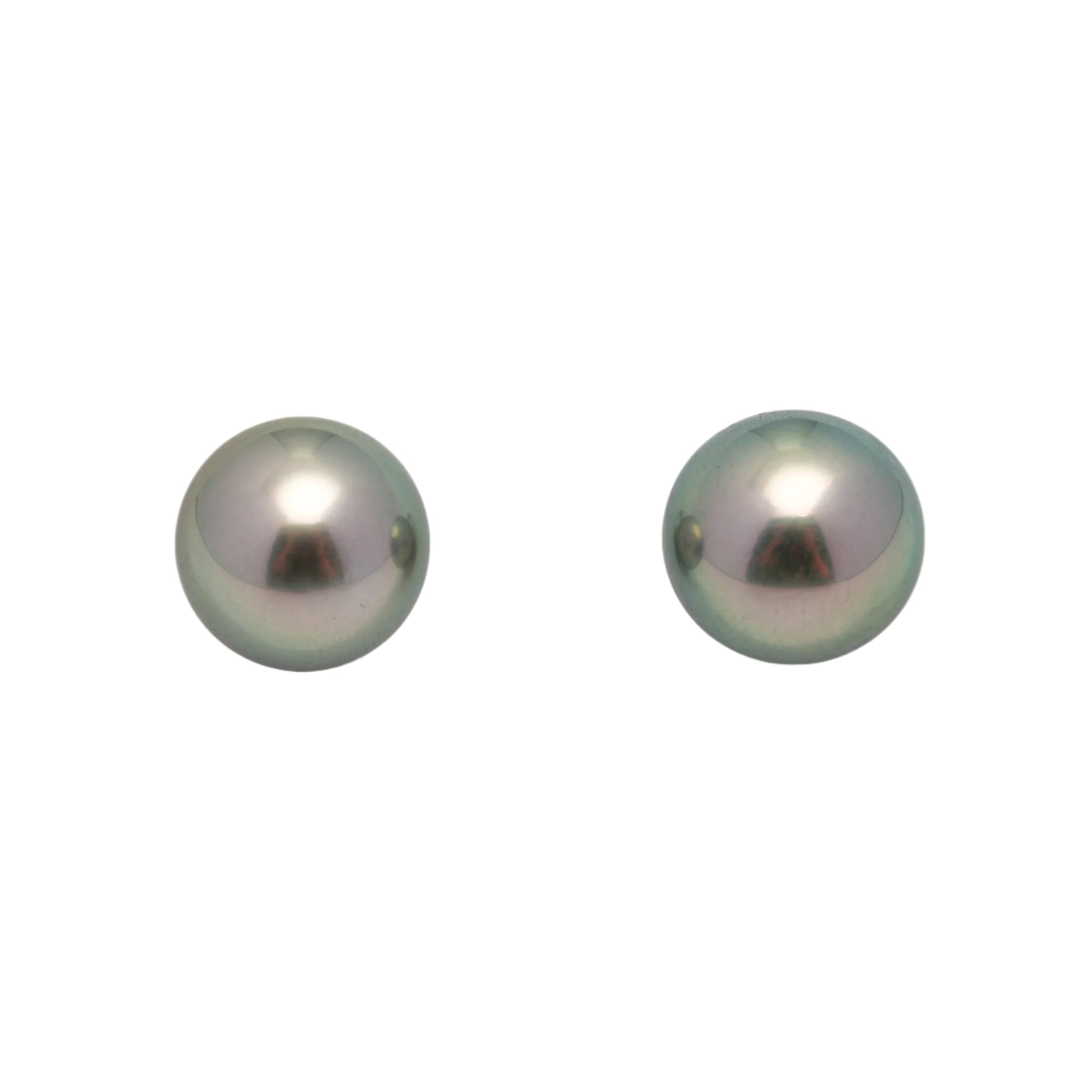 2pcs Light Peacock 10.6-10.9mm - NR AAA Quality Tahitian Pearl Pair ER1614 OR11