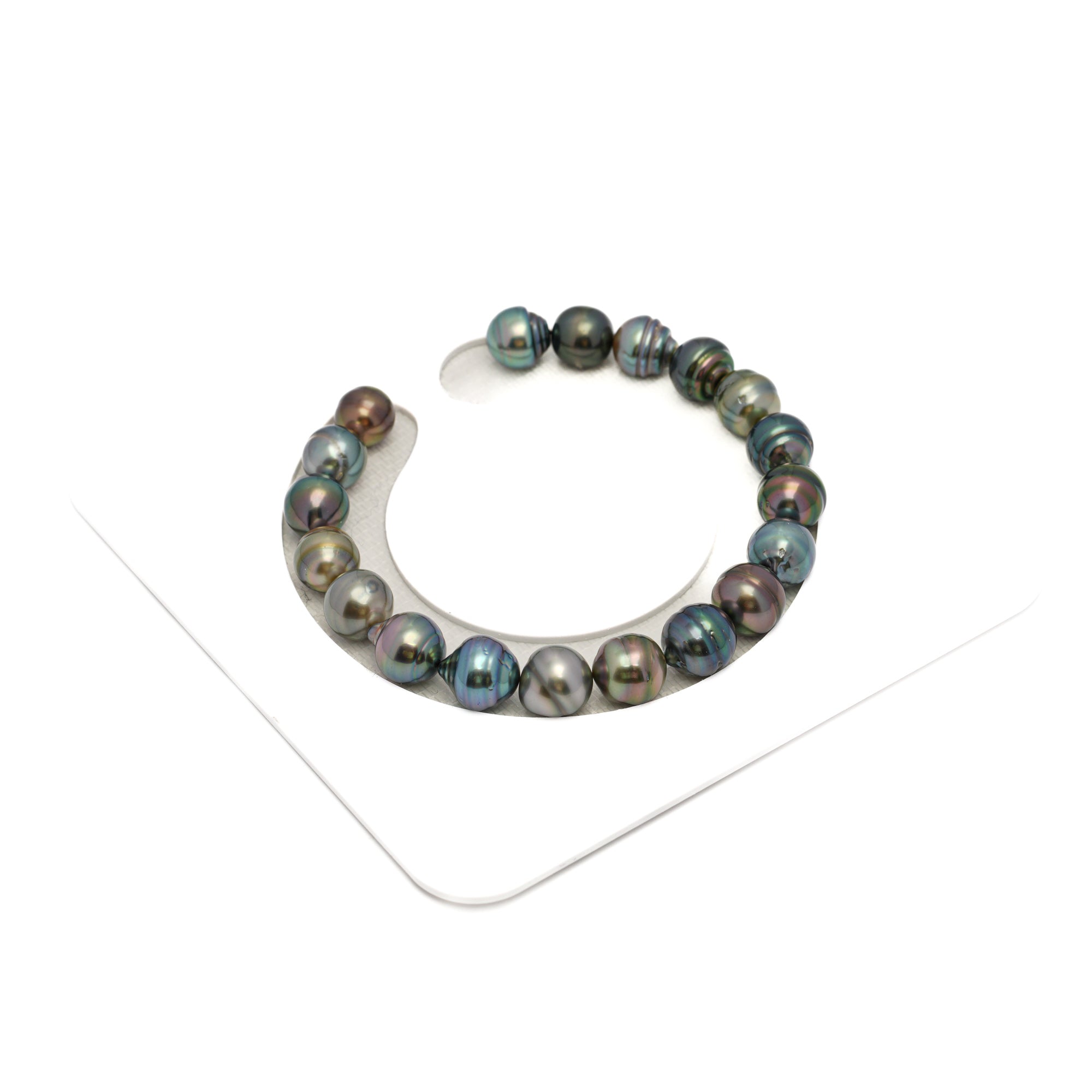 19pcs Multicolor 8-9mm - CL AAA Quality Tahitian Pearl Bracelet BR2276 HL4