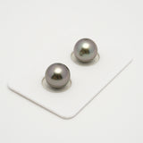 2pcs Olive Green 10.5-10.6mm - SR AAA Quality Tahitian Pearl Pair ER1576 OR10