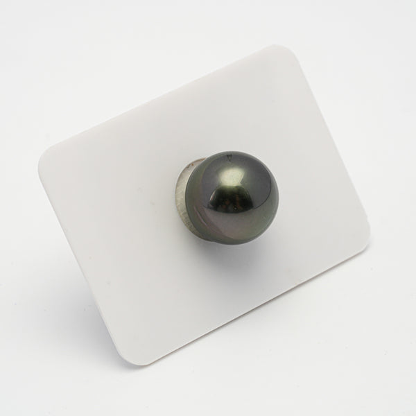 1pcs "High Luster" Dark 13.6mm - SR AAA/AA Quality Tahitian Pearl Single LP1761 RIO1