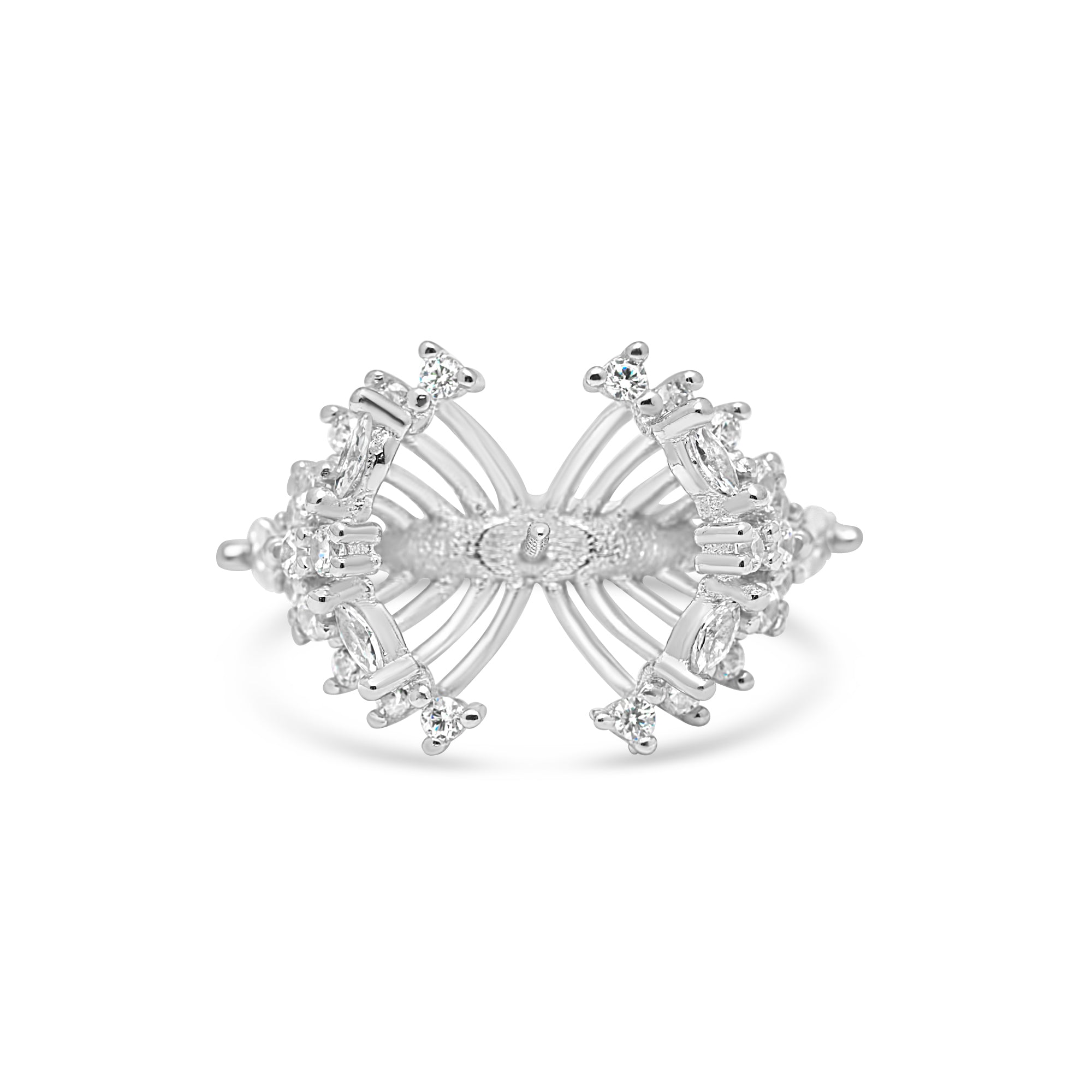 Adjustable Ring 925 Silver for pearl SC398G/SC398