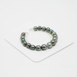 18pcs Green Mix 8-11mm - CL AAA/AA Quality Tahitian Pearl Bracelet BR2065 OR3