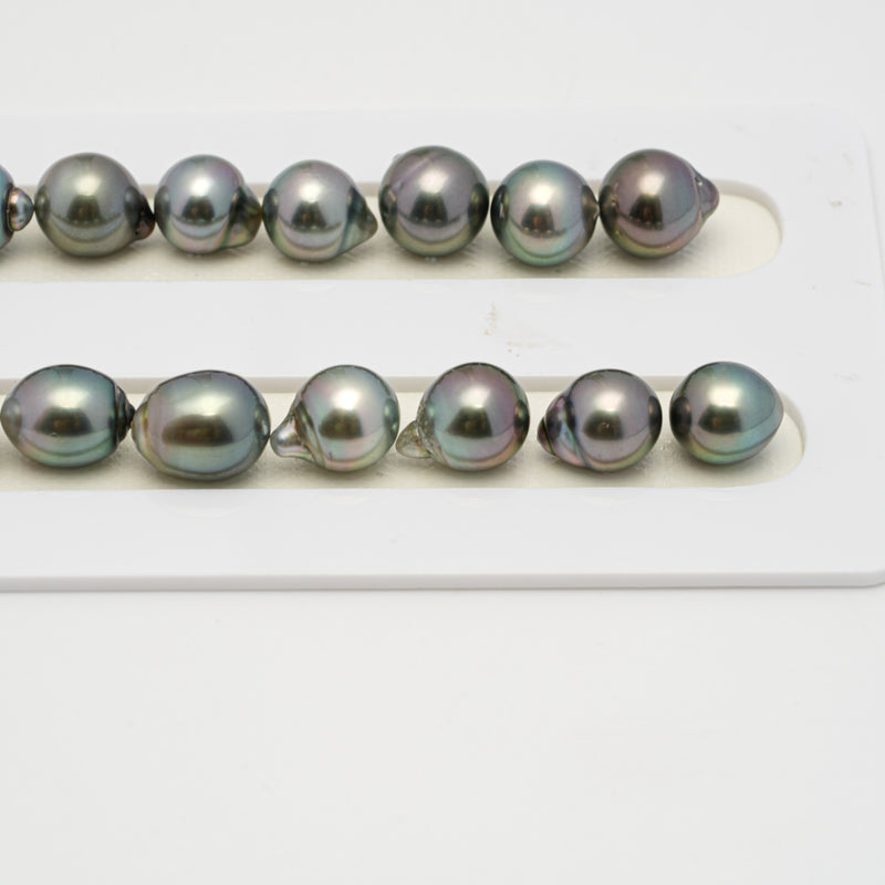 39pcs Light Green 9-11mm - SB AAA Quality Tahitian Pearl Necklace NL1534