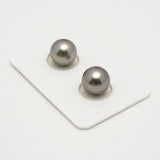 2pcs Olive Green 10.5-10.6mm - SR AAA Quality Tahitian Pearl Pair ER1576 OR10