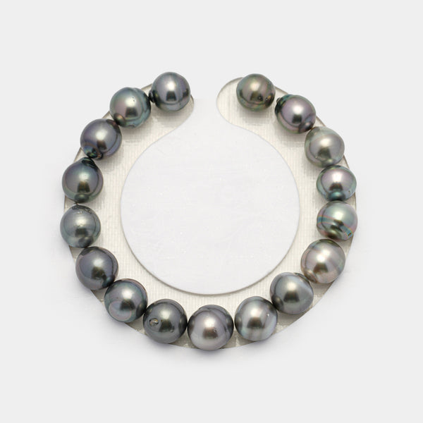 17pcs Light 9-11mm - SR/CL AAA/AA Quality Tahitian Pearl Bracelet BR2149 THMIX2