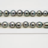 39pcs Light Green 9-11mm - SB AAA Quality Tahitian Pearl Necklace NL1534