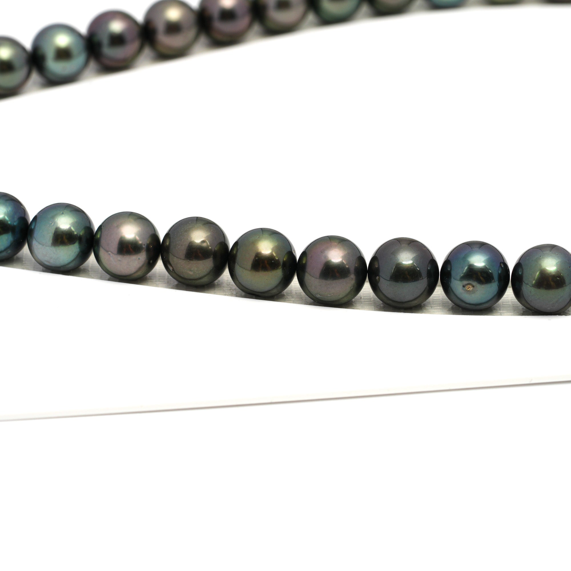 39pcs Dark Mix 11mm - RSR AAA/AA Quality Tahitian Pearl Necklace NL1652