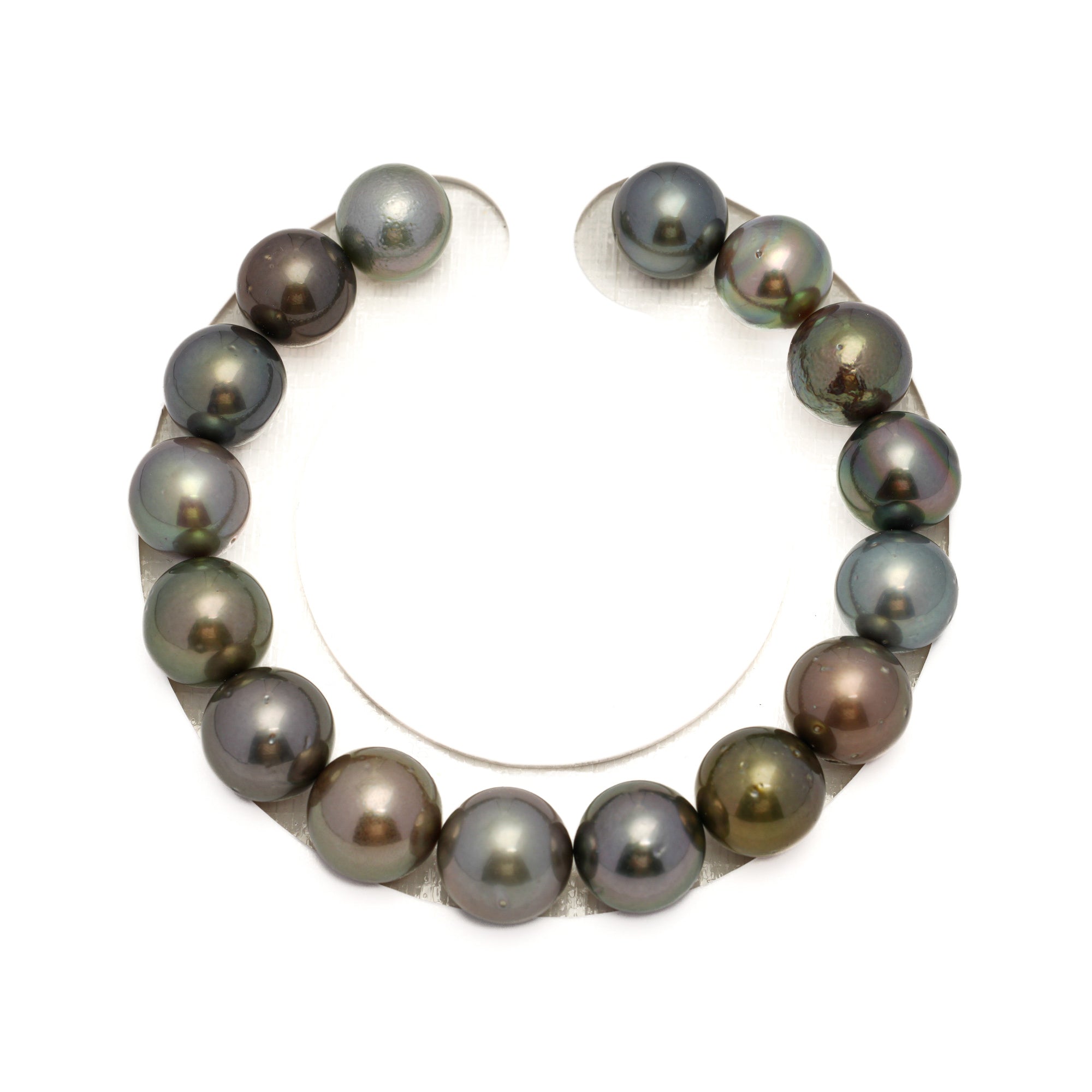 16pcs Multicolor 10-11mm - RSR AA Quality Tahitian Pearl Bracelet BR2305 OR12