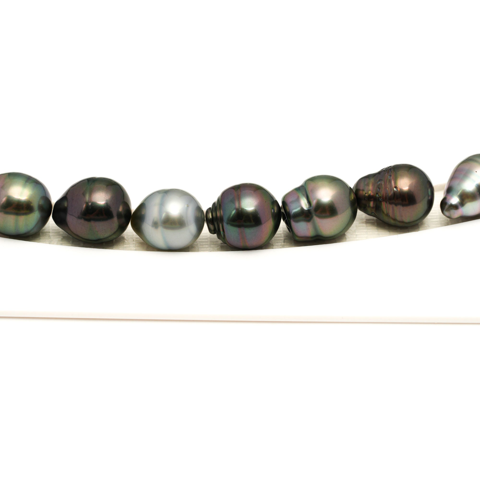 32pcs "High Luster" Multicolor 9-12mm - SB/CL AAA Quality Tahitian Pearl Necklace NL1789 LP2