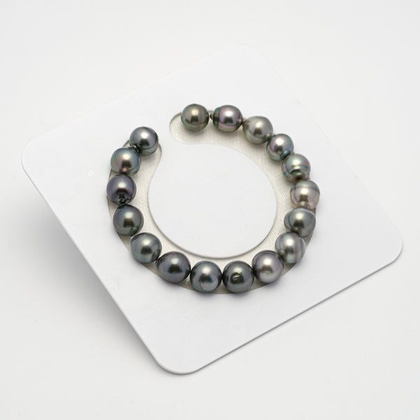 17pcs Light 9-11mm - SR/CL AAA/AA Quality Tahitian Pearl Bracelet BR2149 THMIX2