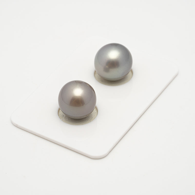 2pcs Light 11.5-11.8mm - SB/NR AAA Quality Tahitian Pearl Pair ER1548 A101