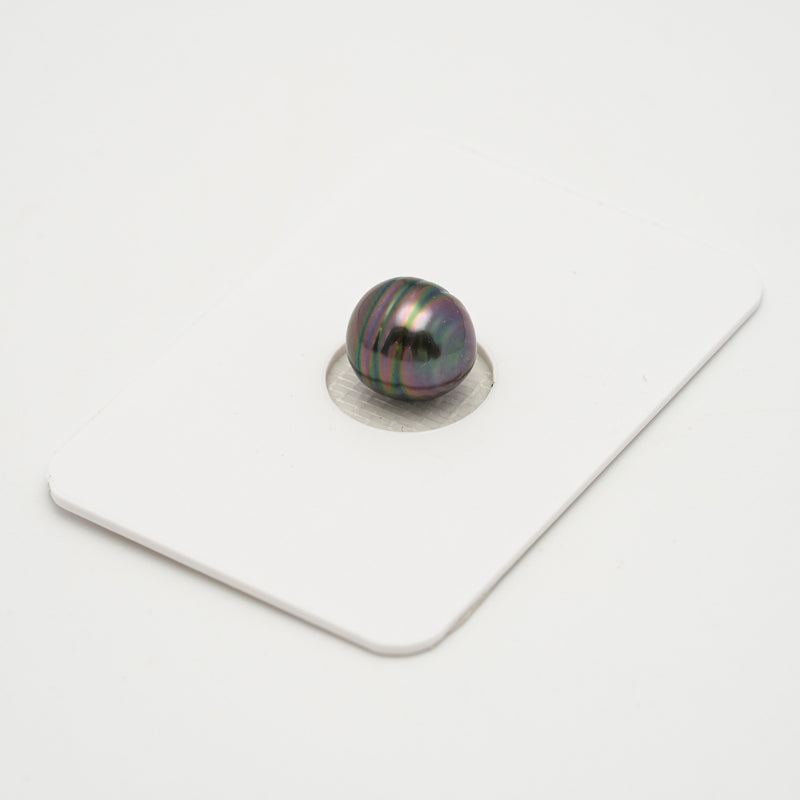 1pcs "High Luster" Green Cherry 9.3mm - CL AAA Quality Tahitian Pearl Single LP2035 OR7