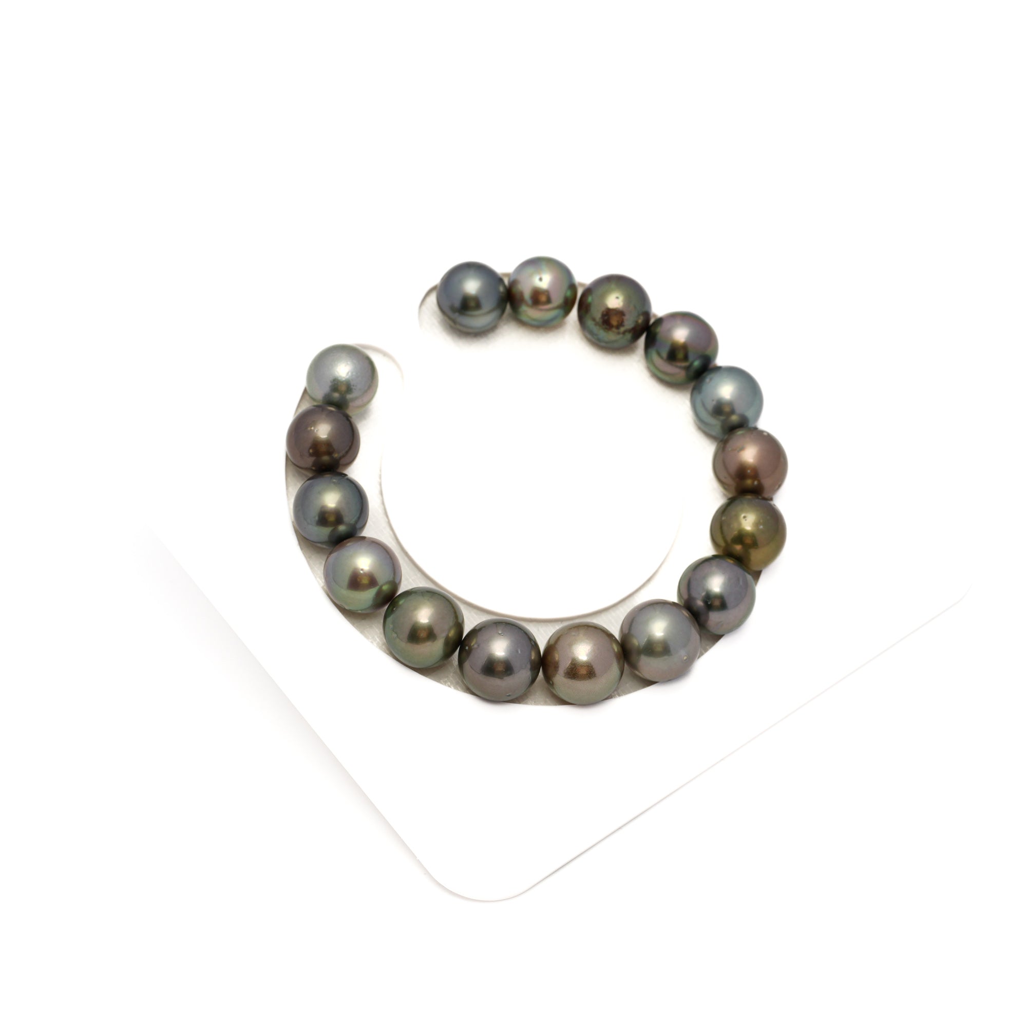 16pcs Multicolor 10-11mm - RSR AA Quality Tahitian Pearl Bracelet BR2305 OR12
