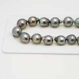 39pcs Light Green 9-11mm - SB AAA Quality Tahitian Pearl Necklace NL1534